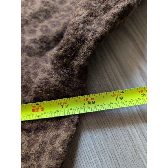 Alexandra Bartlett Petite Wool Cardigan Sweater PL Brown Animal Print Button-Up - Picture 7 of 7